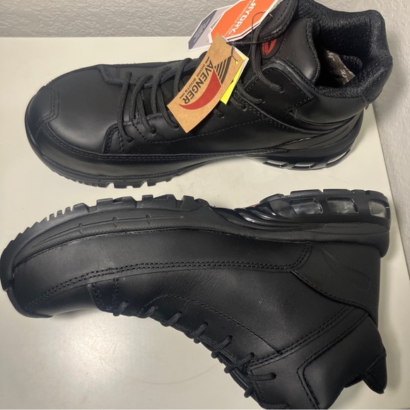 MEN’S AVENGER WATERPROOF WORK BOOTS SIZE 10.5 Wide 7248 CARBON SAFETY TOE - Picture 4 of 9